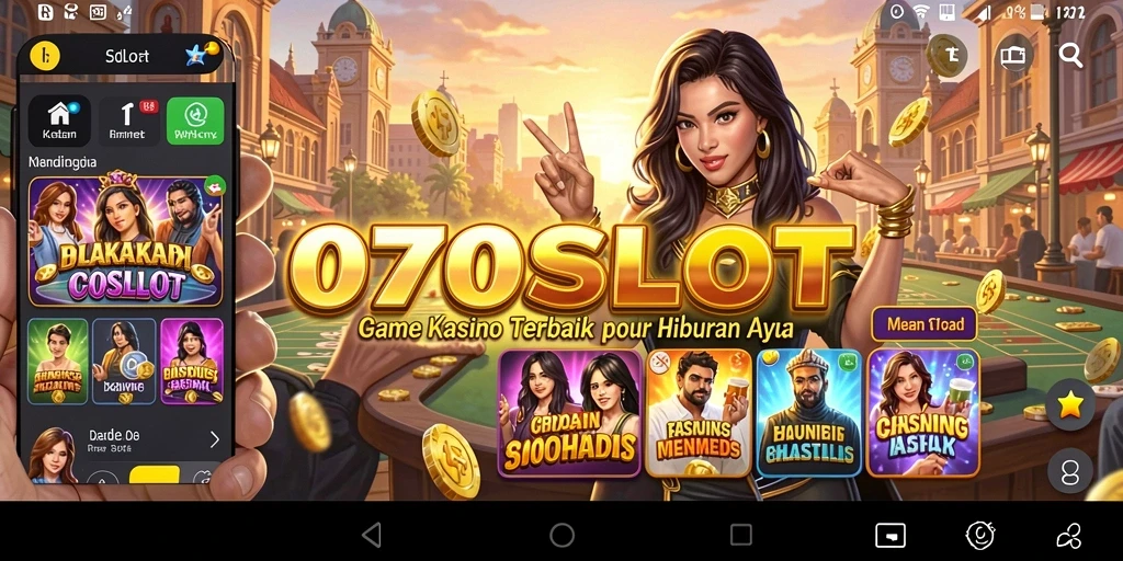Screenshot gameplay utama 070SLOT menampilkan mesin slot yang menarik.