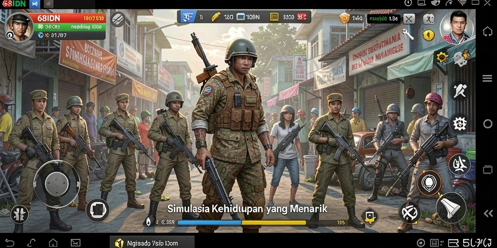 Screenshot gameplay 68IDN menampilkan interaksi karakter yang menyenangkan.
