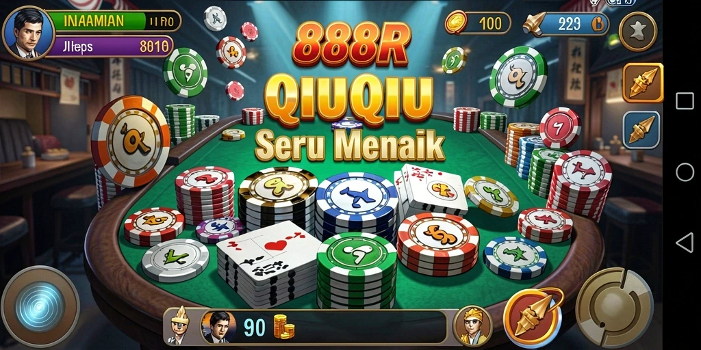 Tampilan gameplay QiuQiu yang seru dan interaktif di 888R.