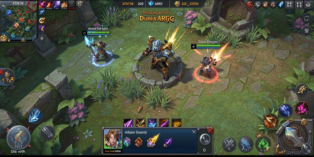 Screenshot gameplay yang menggambarkan pertarungan seru dalam <strong>ATM138</strong>.