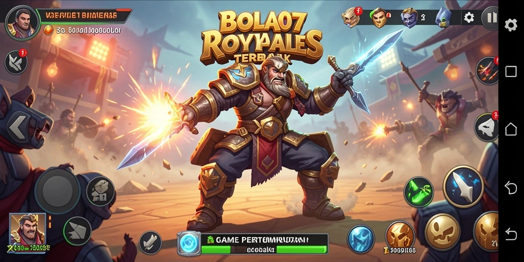 Tampilan gameplay BOLA07 yang menegangkan dalam suasana Battle Royale.