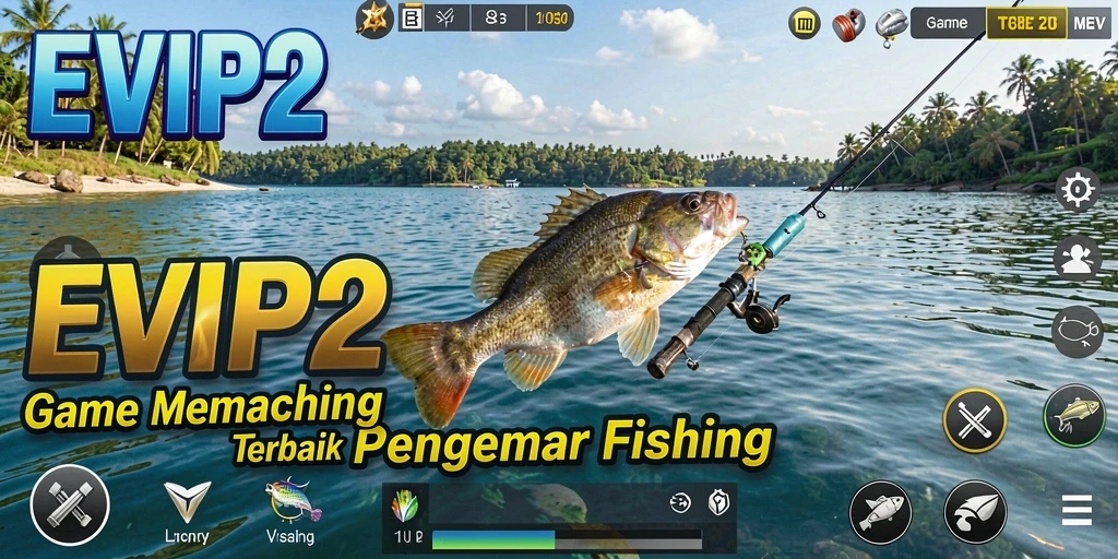 Gambaran gameplay memancing di EVIP2 yang menarik dan seru.