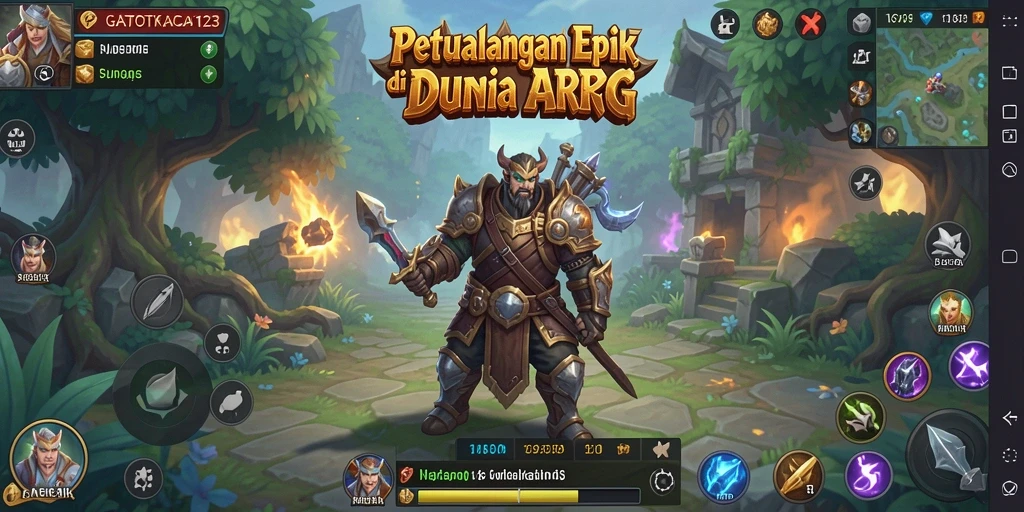 Tampilan aksi seru dalam gameplay GATOTKACA123.