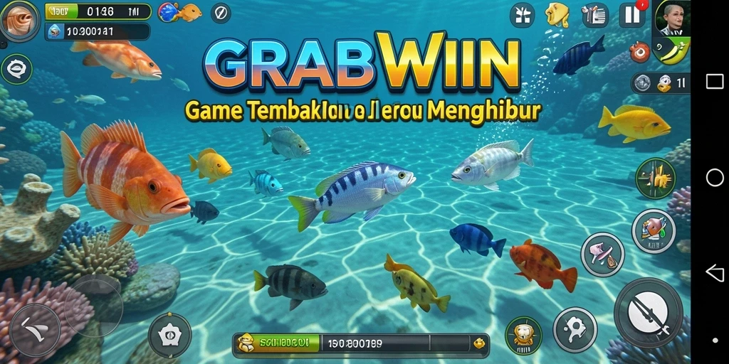 Screenshot menunjukkan aksi tembak ikan yang seru dan dinamis.