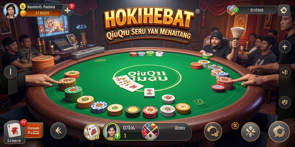 Screenshot HOKIHEBAT yang menampilkan serunya gameplay QiuQiu.
