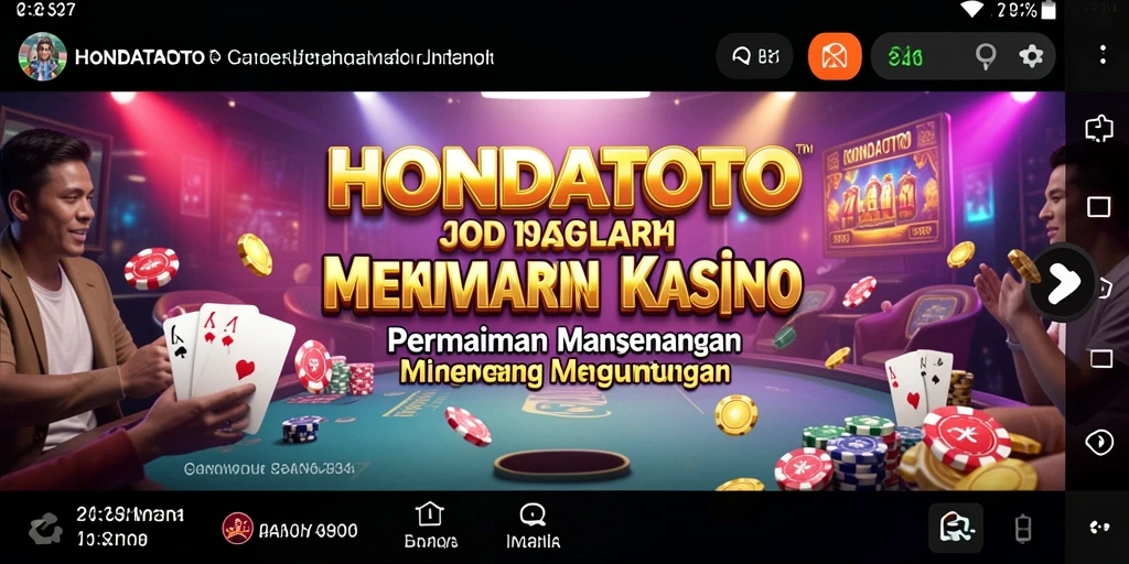 Tampilan gameplay kasino yang memukau di HONDATOTO.