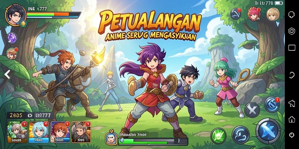 Tampilan gameplay menarik dalam dunia Anime yang menakjubkan.