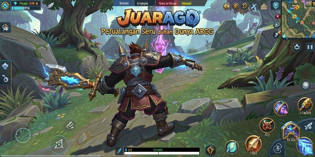Tangkapan layar JUARAGO menampilkan aksi pertempuran mendebarkan dalam dunia ARPG.