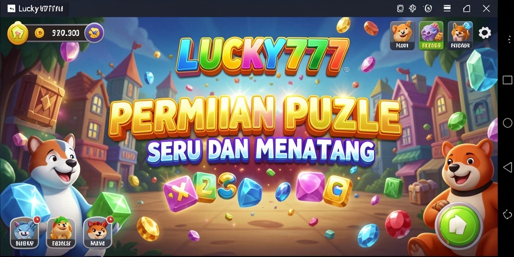 Tampilan gameplay LUCKY777 yang penuh warna dalam teka-teki.