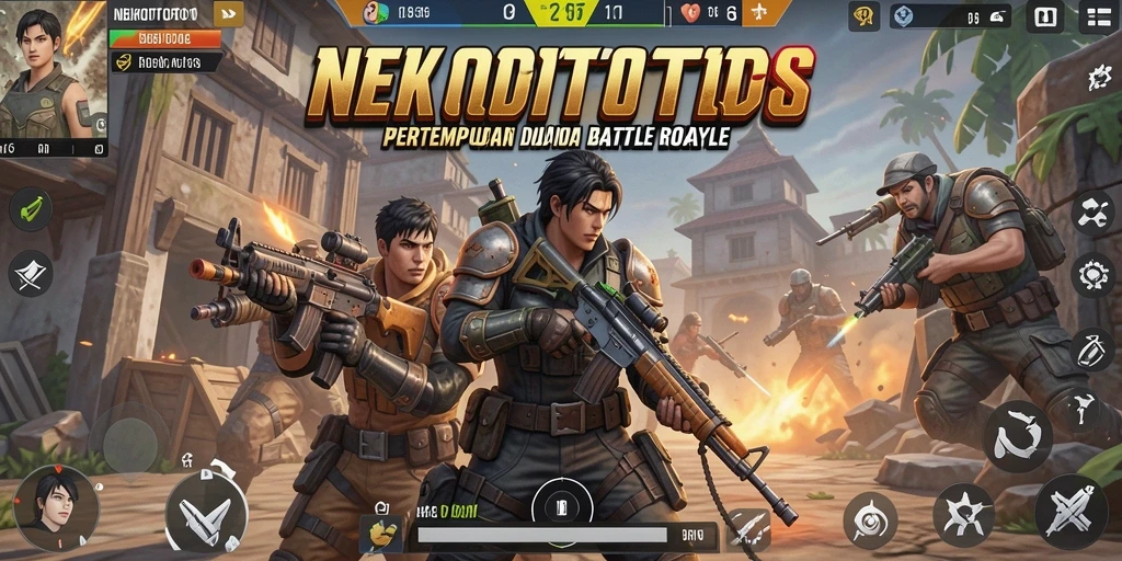 Tampilan menegangkan dari gameplay Battle Royale di NEKOTOTO.