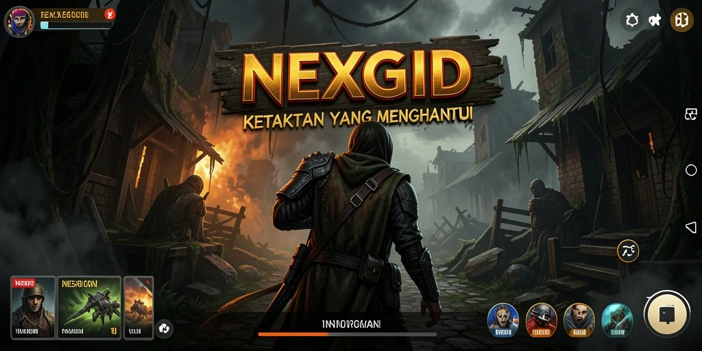 Gameplay NEXGID menampilkan suasana horor yang mencekam dan menyeramkan.