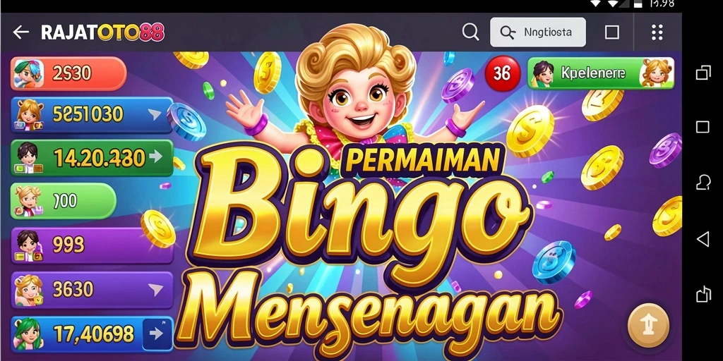 Screenshot RAJATOTO88 menampilkan gameplay Bingo yang seru.