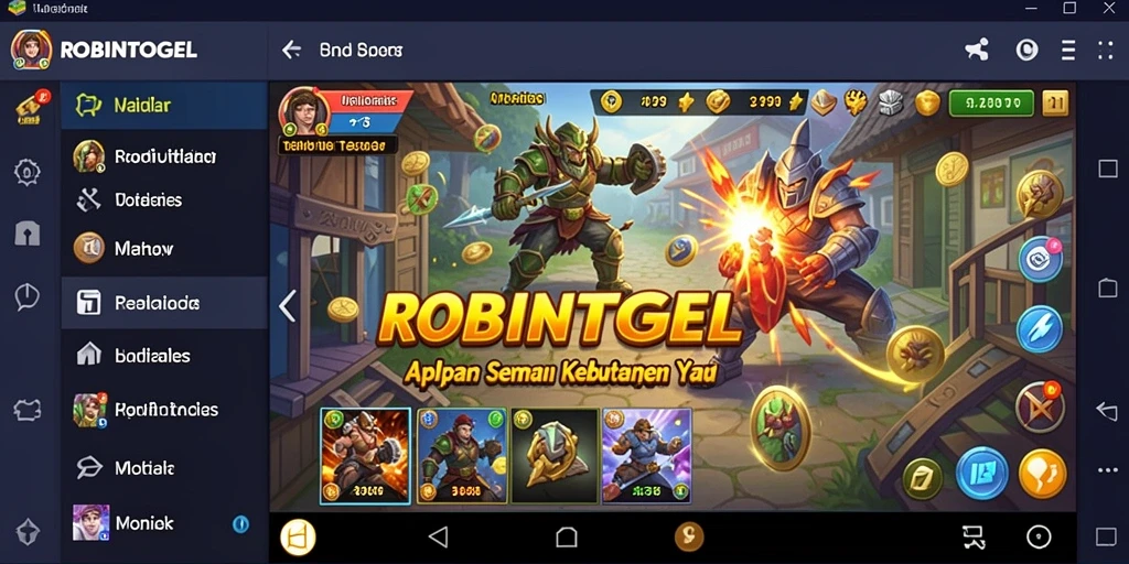 Tampilan utama ROBINTOGEL menampilkan antarmuka yang intuitif dan fitur-fitur utilitas.