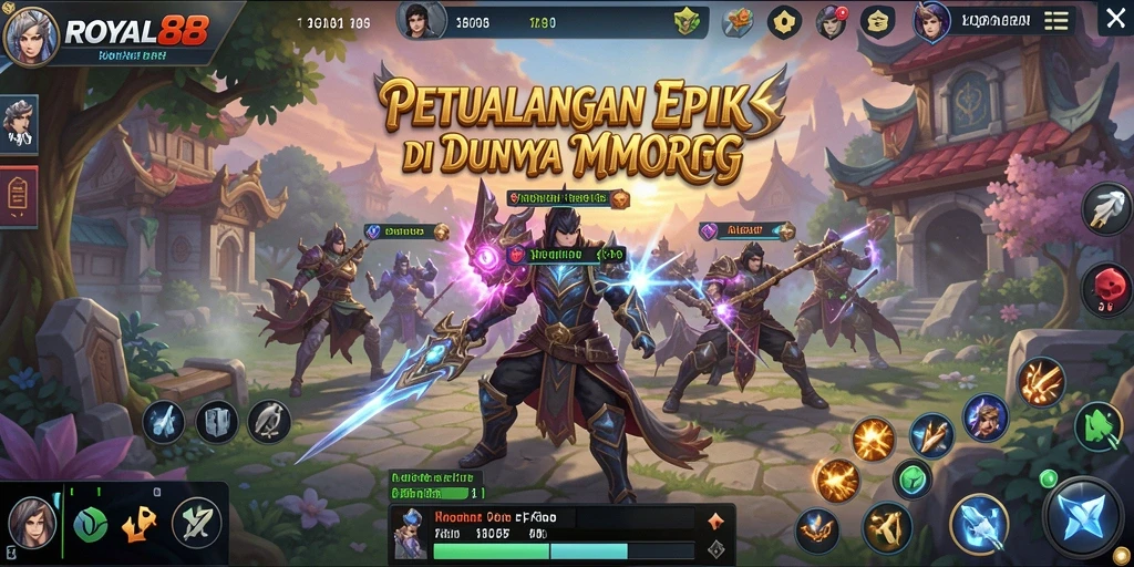 Tangkapan layar utama dari gameplay ROYAL88 yang menampilkan pertempuran seru.