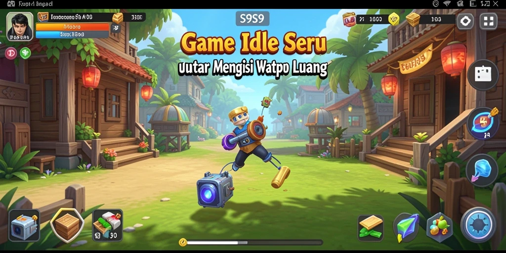 Tampilan gameplay S9S9 dengan karakter Idle yang menarik.