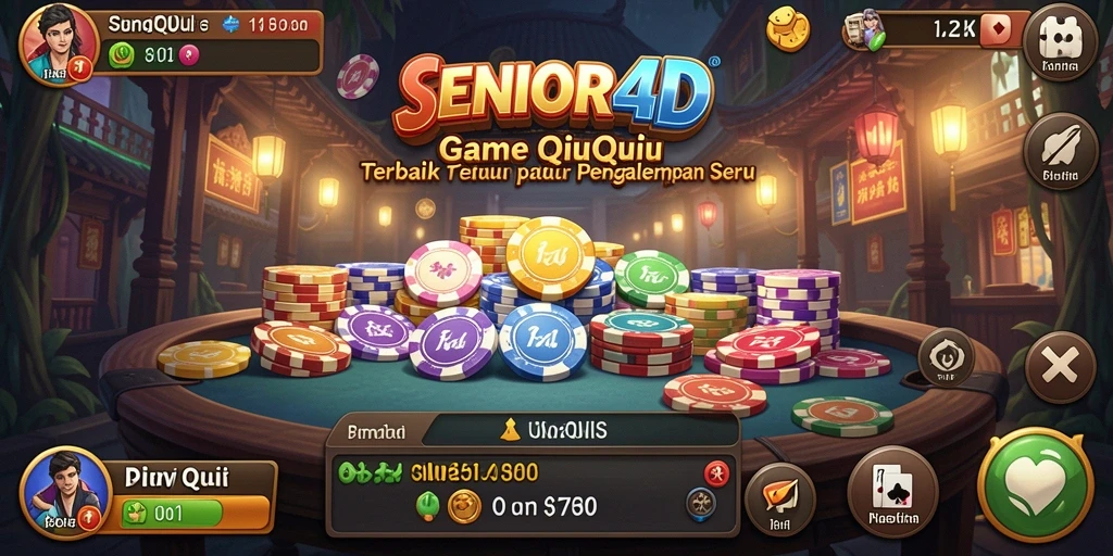 Tampilan seru gameplay QiuQiu di SENIOR4D.
