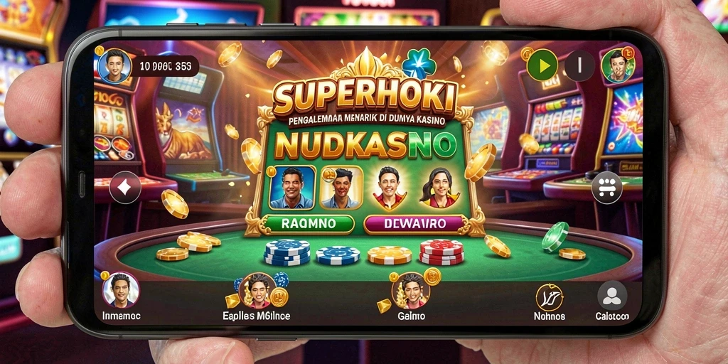 Screenshot utama SUPERHOKI menampilkan gameplay Kasino yang mendebarkan.