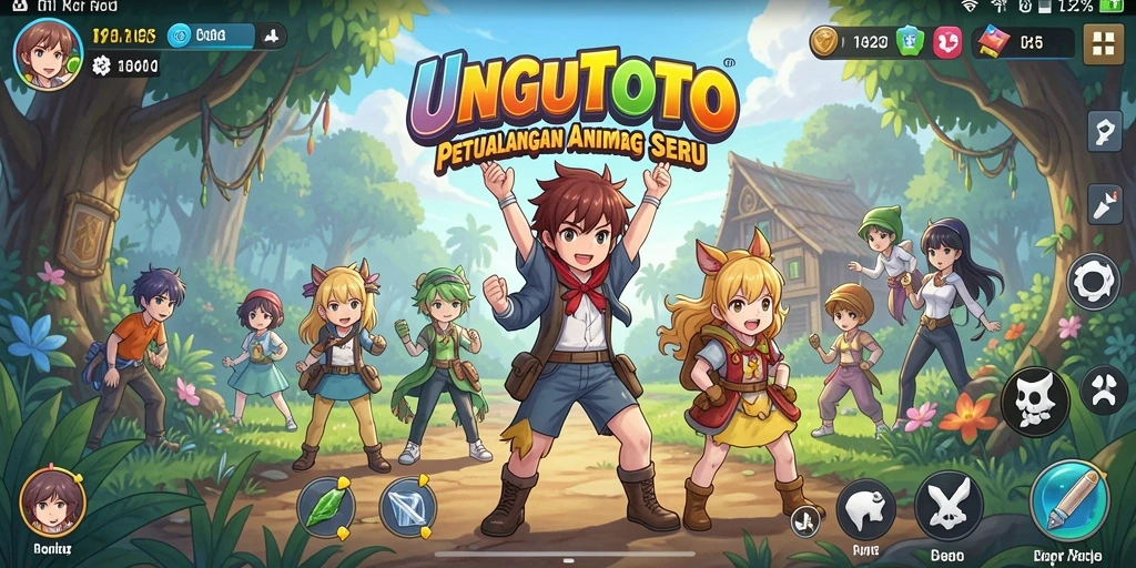Tampilan gameplay seru dengan karakter Anime yang memukau.