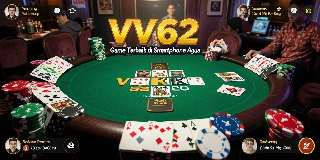Screenshot gameplay VV62 yang menampilkan keseruan permainan Poker.