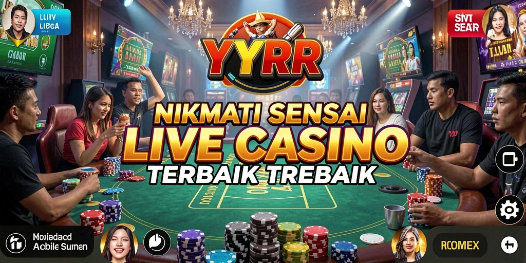 Screenshot <strong>YYRR</strong> menunjukkan dealer profesional dalam permainan Live Casino.
